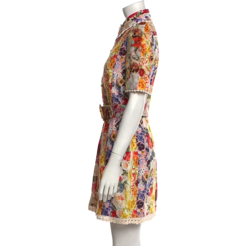 ZIMMERMANN Wonderland Floral-Printed Linen Shirt Dress - Picture 10 of 12